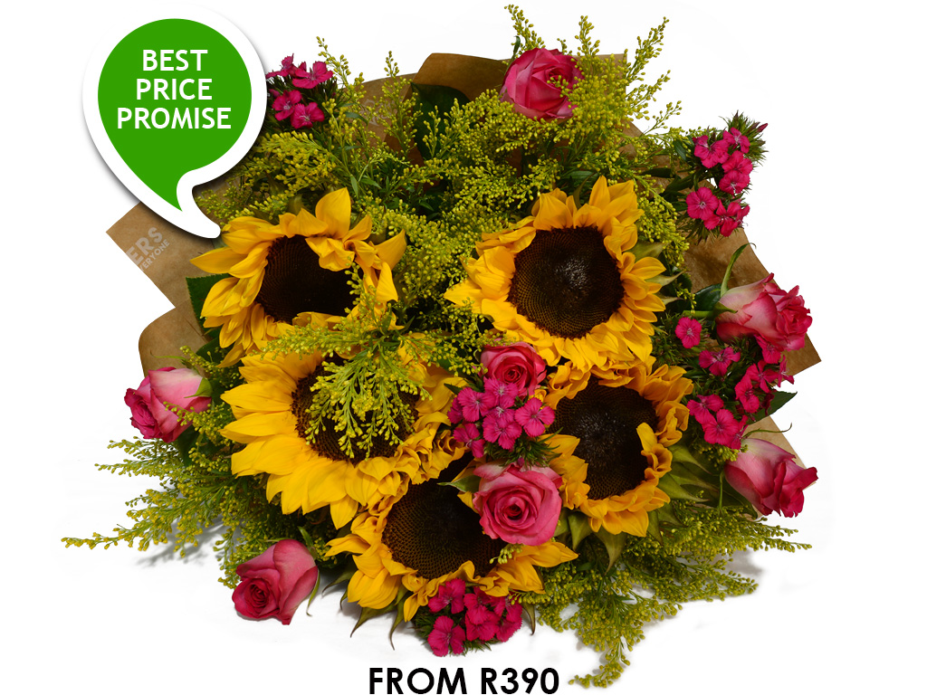 sunflower-and-rose-bouquet