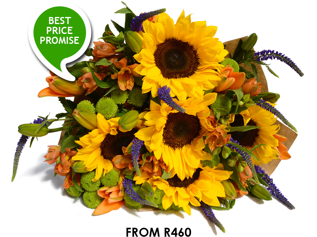 sunflower-and-lily-bouquet